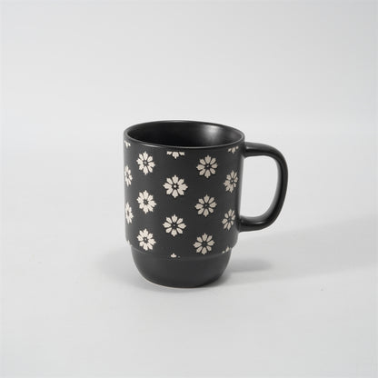 Hancai  Color Glazed Stoneware Mug with Silk-Screen