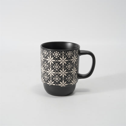 Hancai  Color Glazed Stoneware Mug with Silk-Screen