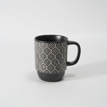 Hancai  Color Glazed Stoneware Mug with Silk-Screen