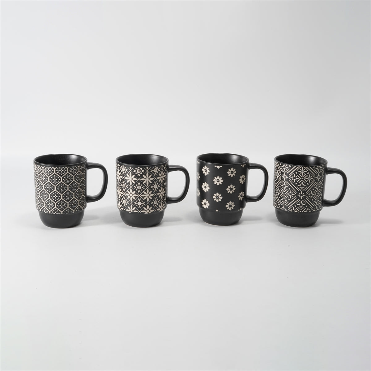 Hancai  Color Glazed Stoneware Mug with Silk-Screen