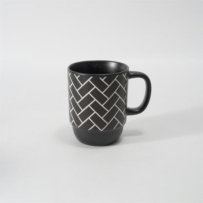 Hancai Color Glazed Stoneware Mug with Silk-Screen