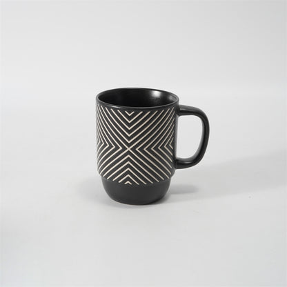 Hancai Color Glazed Stoneware Mug with Silk-Screen