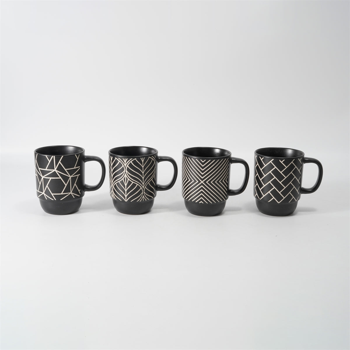 Hancai Color Glazed Stoneware Mug with Silk-Screen