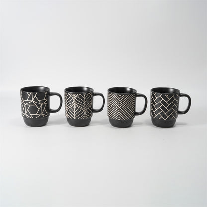 Hancai Color Glazed Stoneware Mug with Silk-Screen