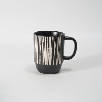 Hancai  Color Glazed Stoneware Mug with Silk-Screen