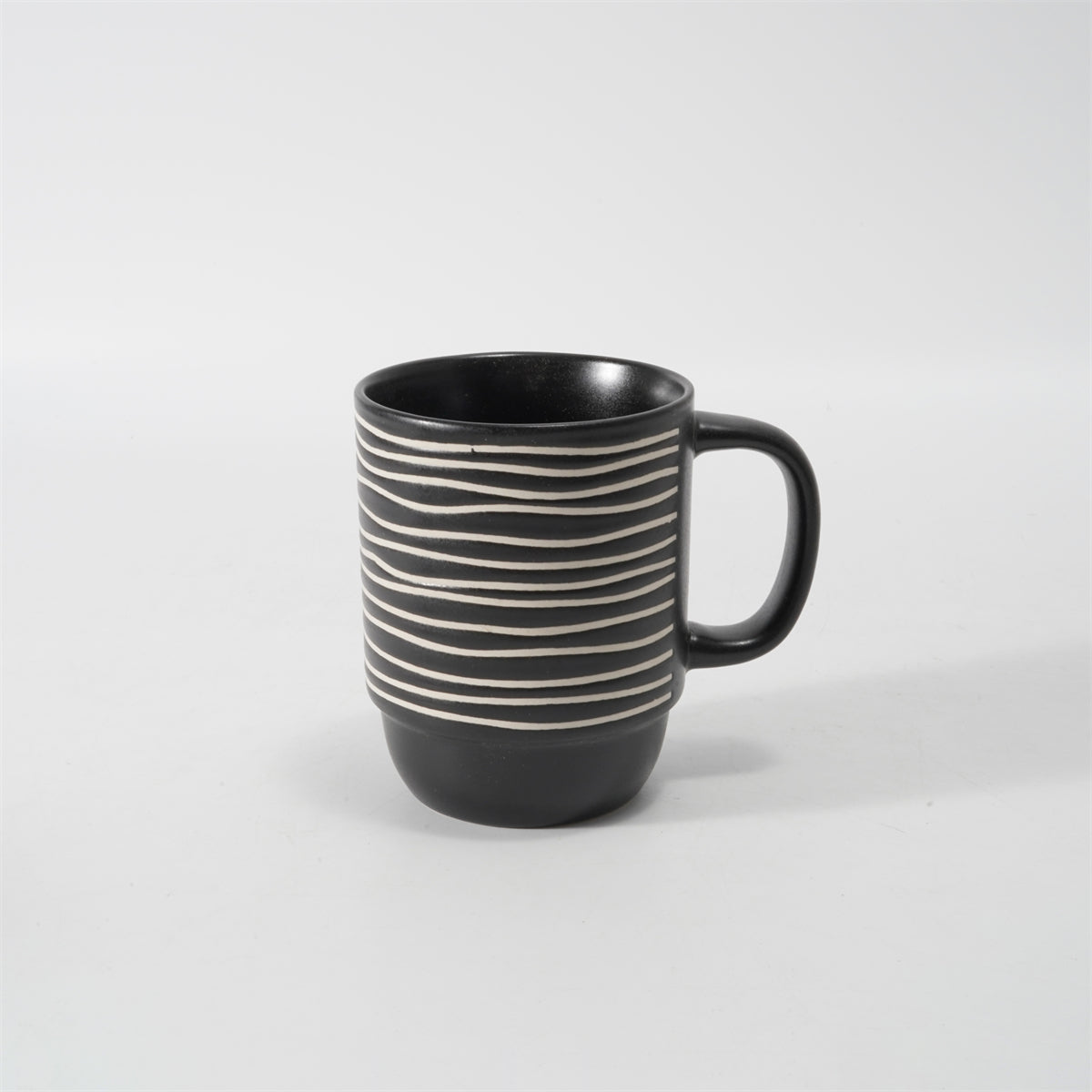 Hancai  Color Glazed Stoneware Mug with Silk-Screen