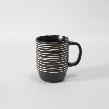 Hancai  Color Glazed Stoneware Mug with Silk-Screen