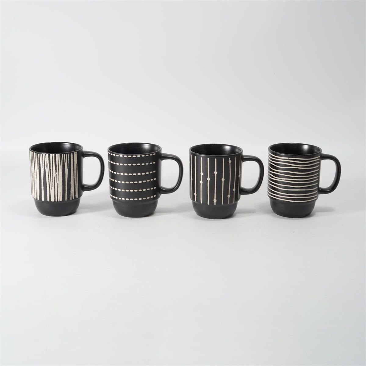 Hancai  Color Glazed Stoneware Mug with Silk-Screen