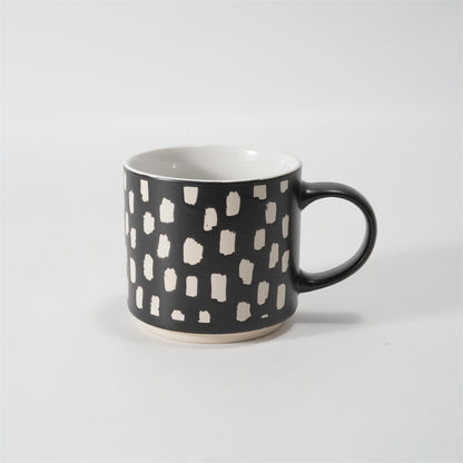 Hancai Unglazed foot color glaze silk screen mug
