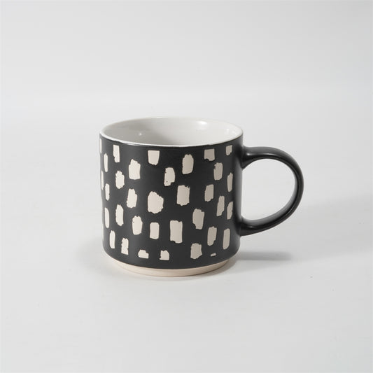 Hancai Unglazed foot color glaze silk screen mug