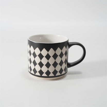 Hancai Unglazed foot color glaze silk screen mug