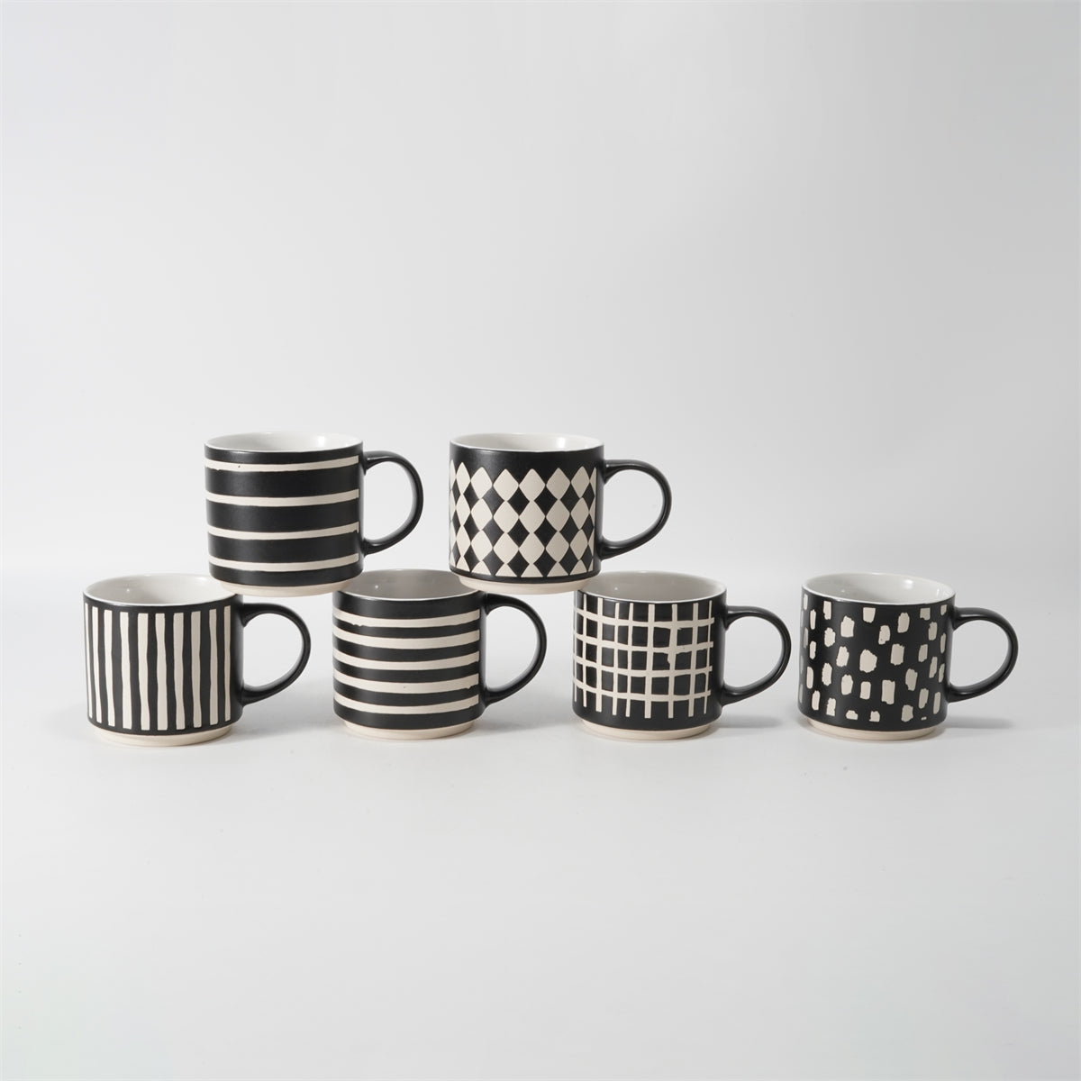 Hancai Unglazed foot color glaze silk screen mug