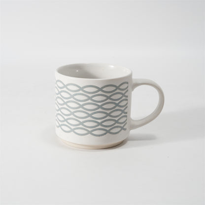 Hancai Unglazed foot color glaze silk screen mug