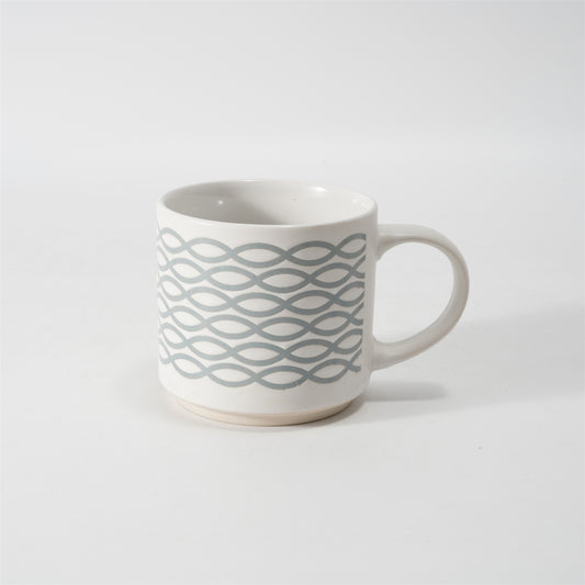Hancai Unglazed foot color glaze silk screen mug