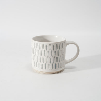Hancai Unglazed foot color glaze silk screen mug