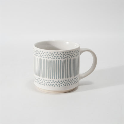 Hancai Unglazed foot color glaze silk screen mug