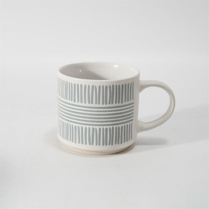 Hancai Unglazed foot color glaze silk screen mug