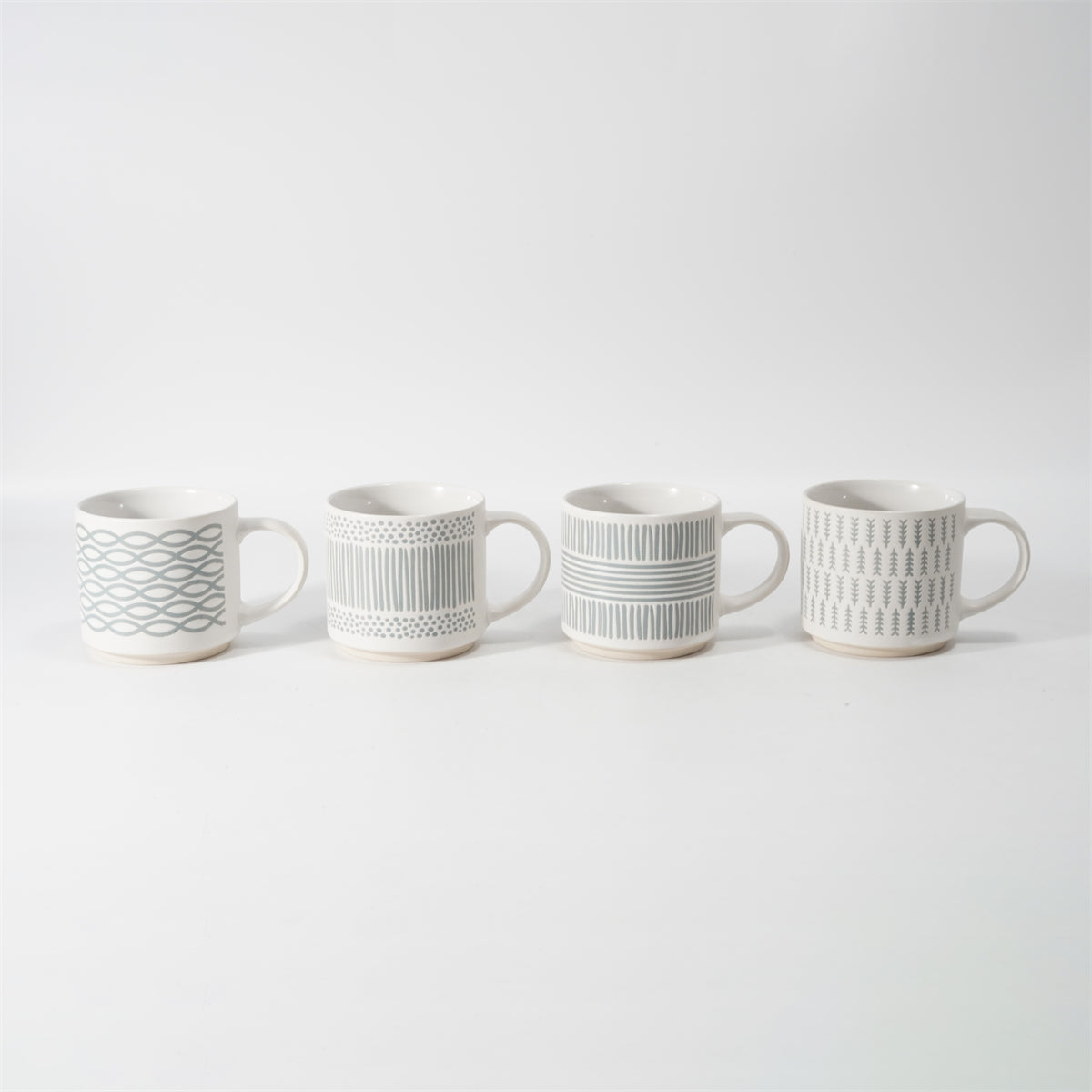 Hancai Unglazed foot color glaze silk screen mug