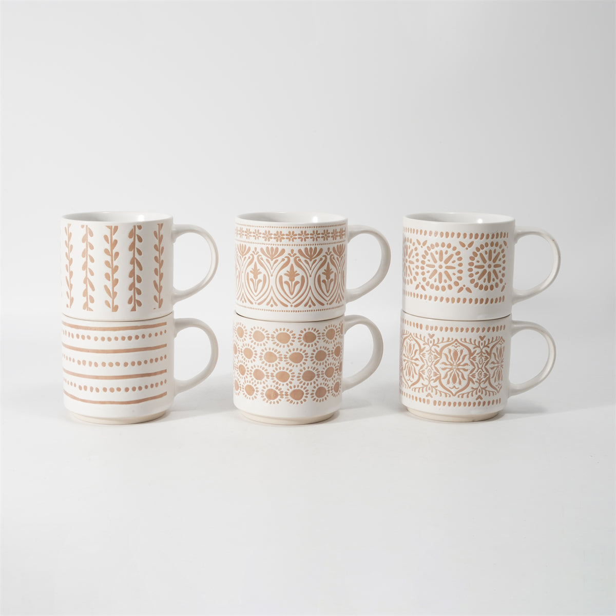 Hancai Unglasierte Fußfarbe, Siebdruck-Tasse