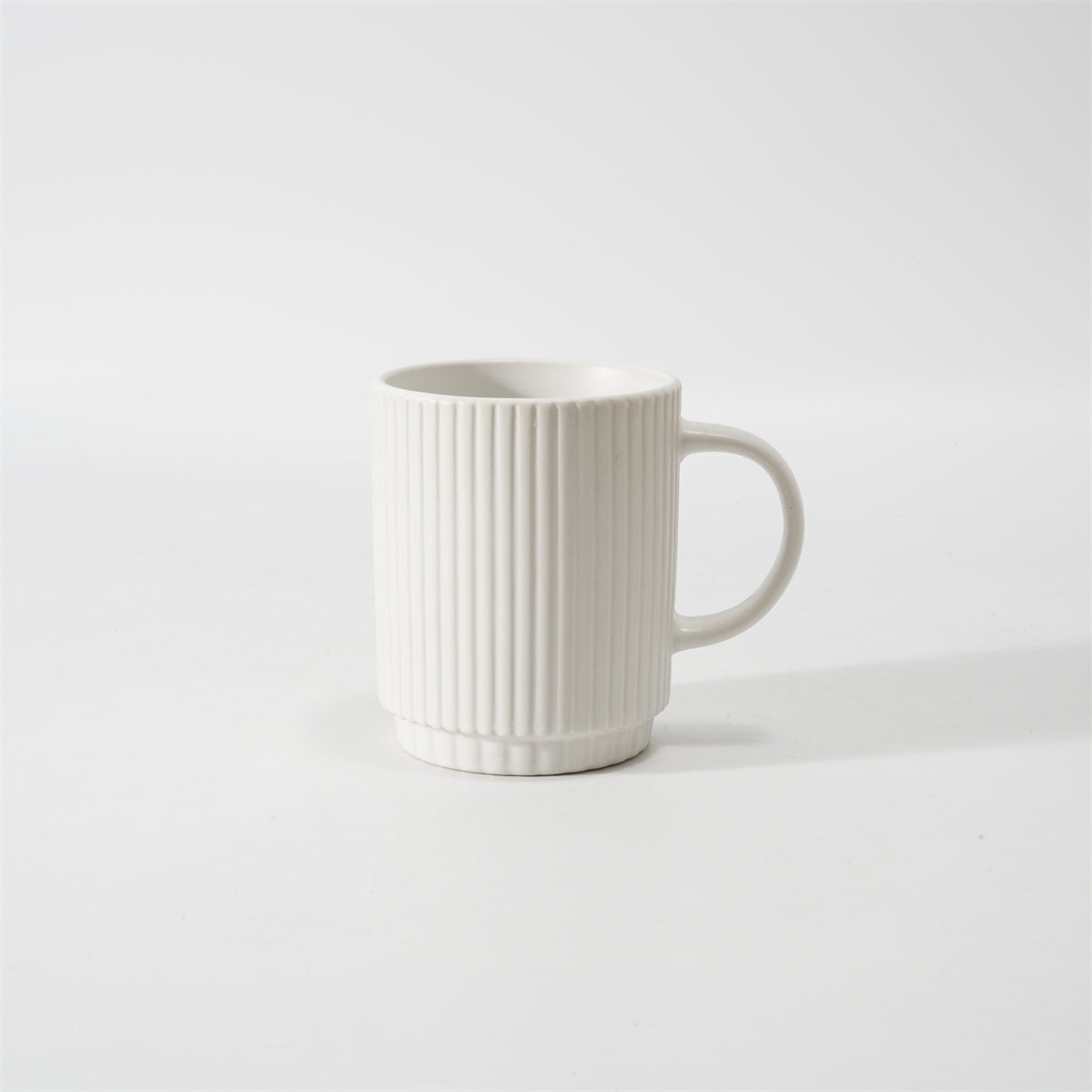 Hancai Embossed matte glaze stacking mug