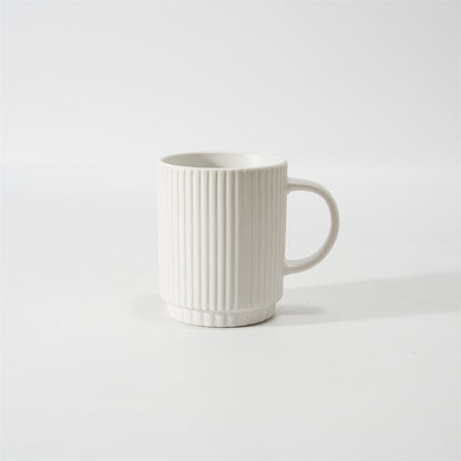 Hancai Embossed matte glaze stacking mug