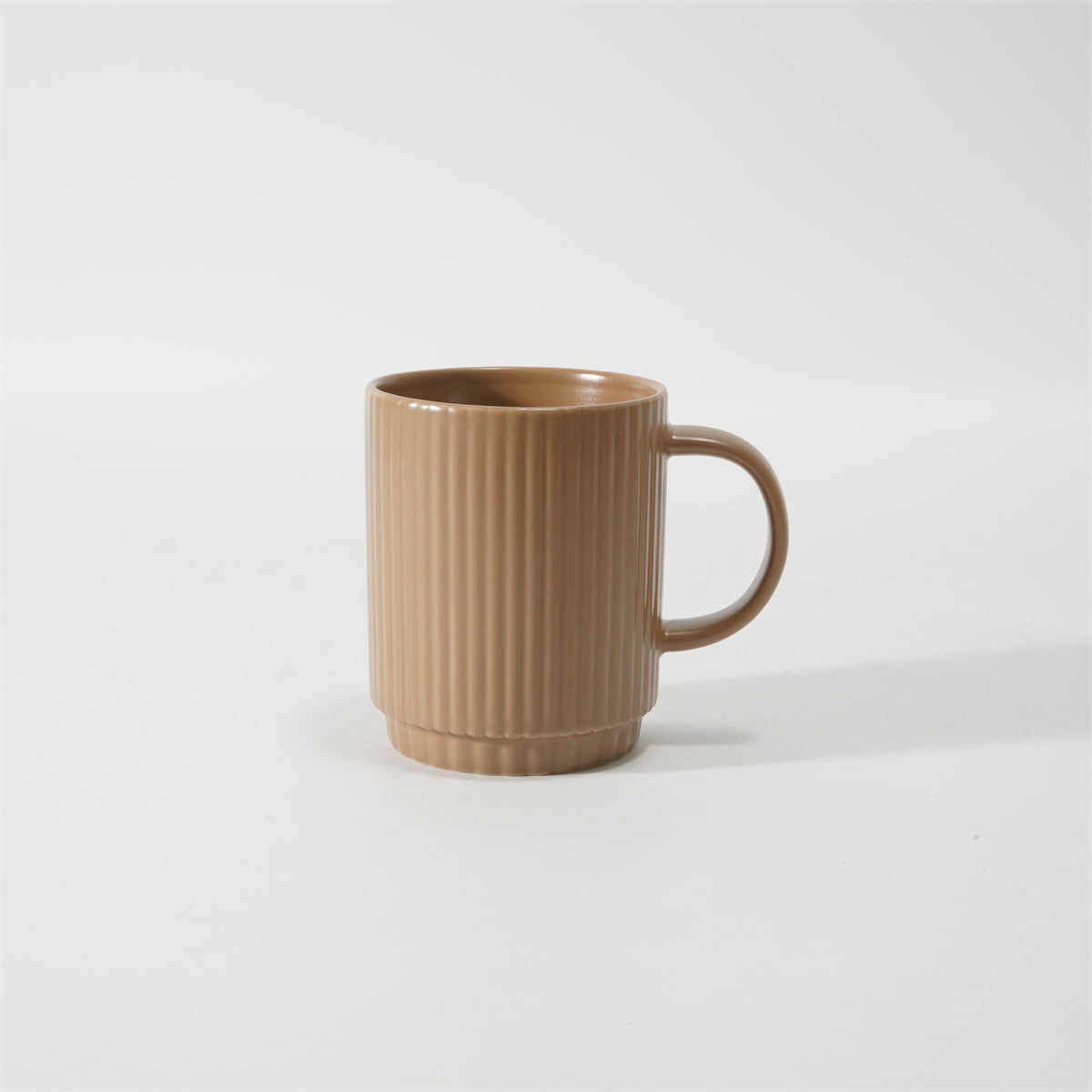 Hancai Embossed matte glaze stacking mug