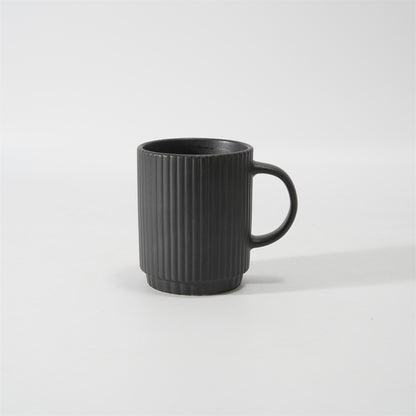 Hancai Embossed matte glaze stacking mug
