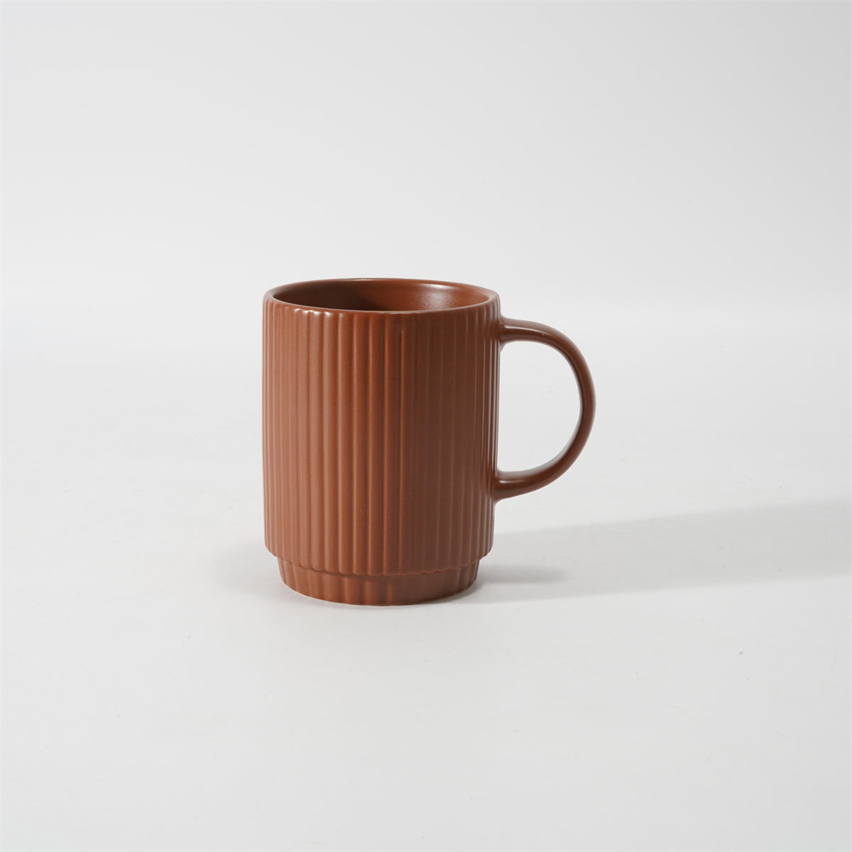 Hancai Embossed matte glaze stacking mug