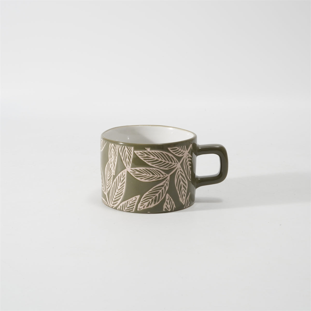 Hancai Colour glaze mug with silk screen