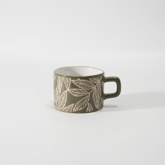 Hancai Colour glaze mug with silk screen