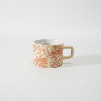 Hancai Colour glaze mug with silk screen