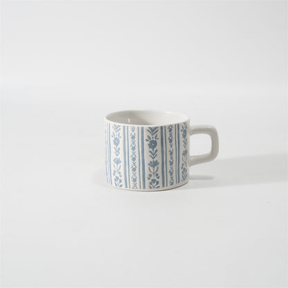 Hancai Colour glaze mug with silk screen