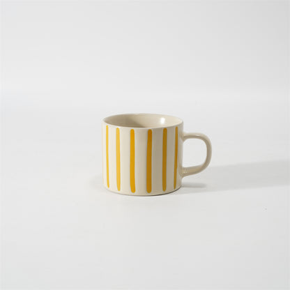 Hancai Colour glaze mug with silk screen