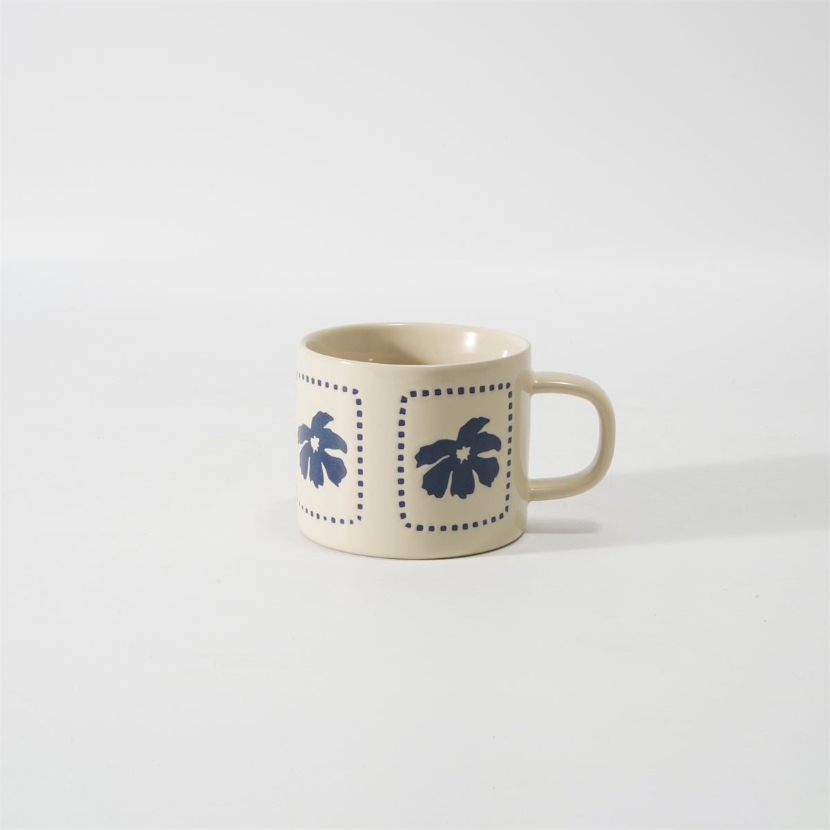 Hancai Colour glaze mug with silk screen