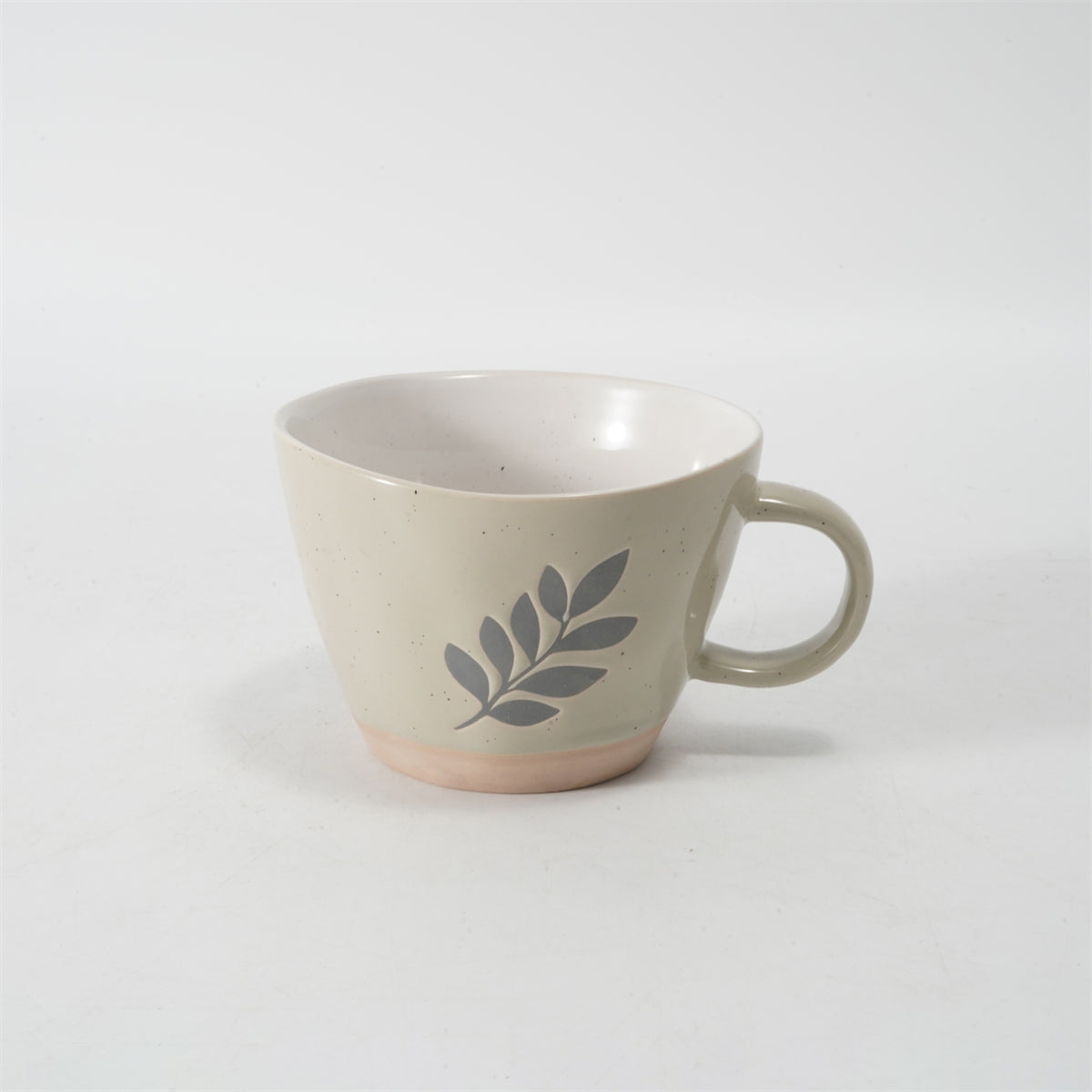 Hancai Unglaze foot color glaze mug with silk screen
