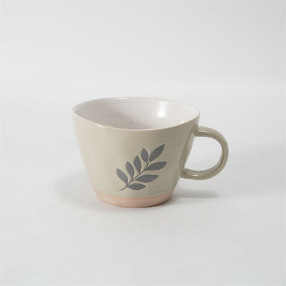 Hancai Unglaze foot color glaze mug with silk screen