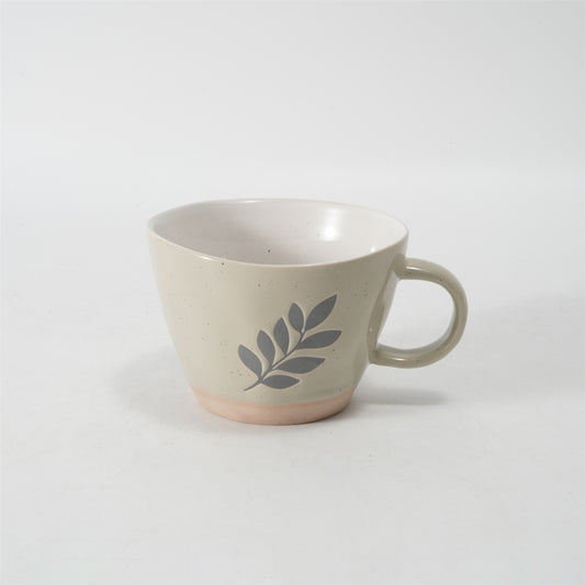 Hancai Unglaze foot color glaze mug with silk screen