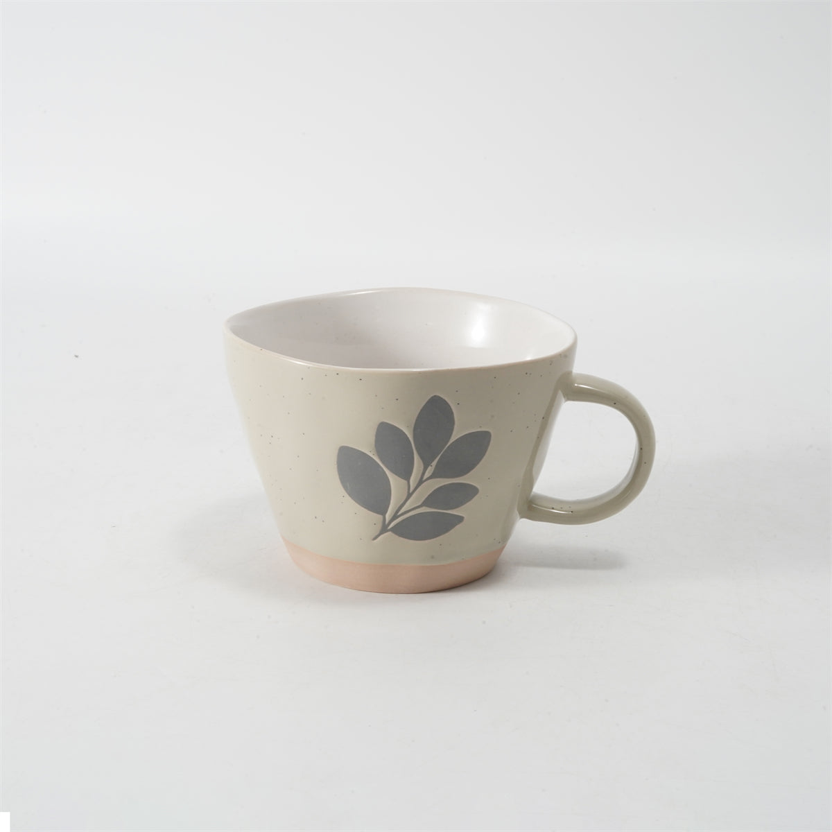 Hancai Unglaze foot color glaze mug with silk screen