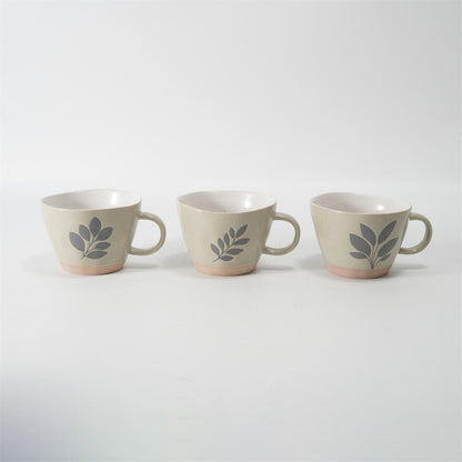 Hancai Unglaze foot color glaze mug with silk screen