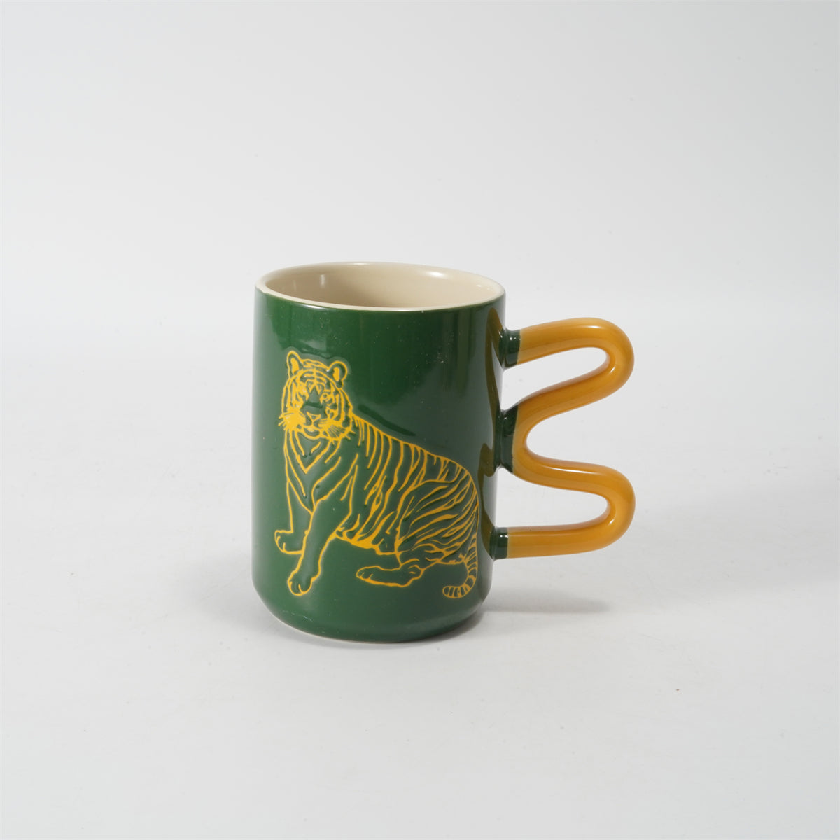 Hancai Genz color glaze mug with silk screen