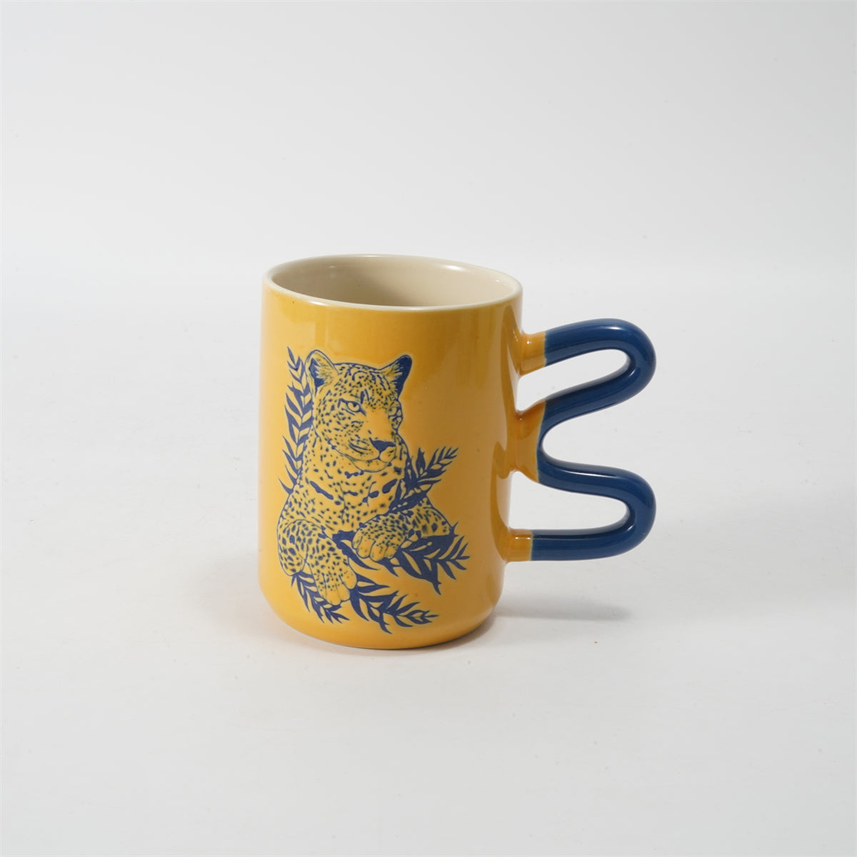 Hancai Genz color glaze mug with silk screen