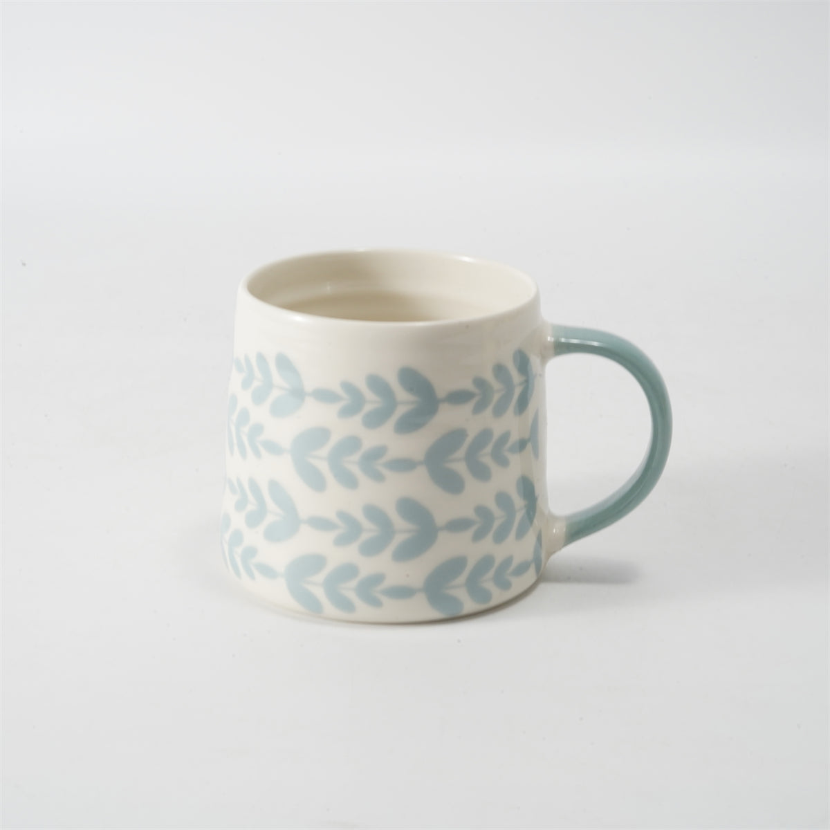 Hancai Color Glazed Mug with Dipped Handle and  Decal