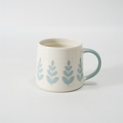 Hancai Color Glazed Mug with Dipped Handle and  Decal