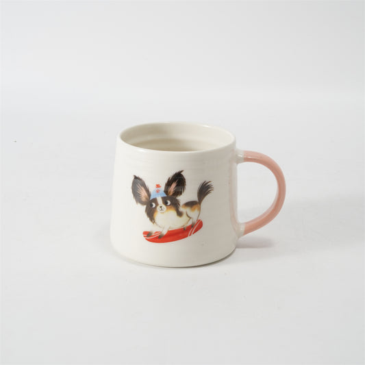Hancai Color Glazed Mug with Dipped Handle and  Decal