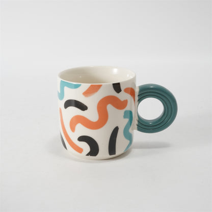 Hancai Decal mug with dipped handle