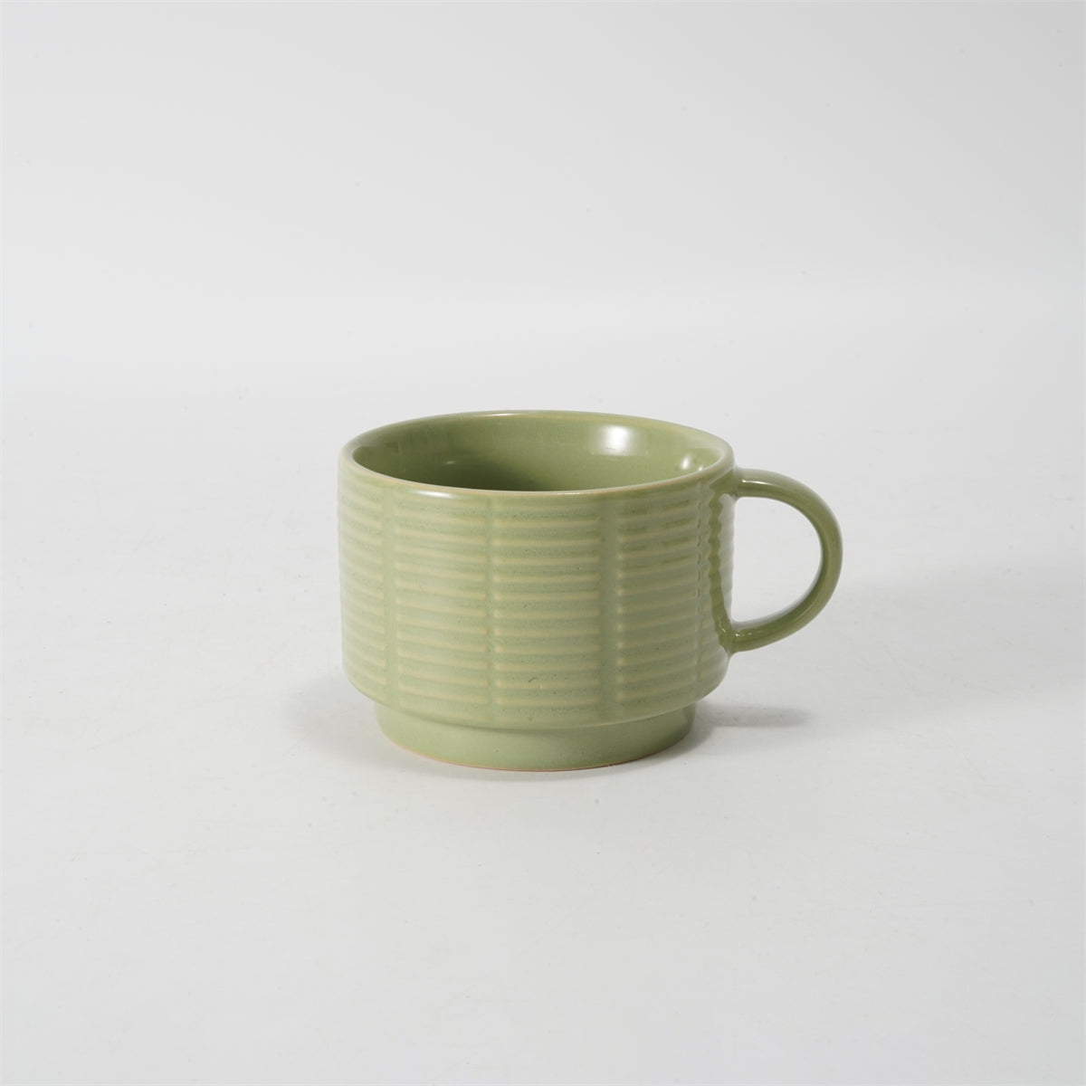 Hancai Embossed colour glaze Stacking mug