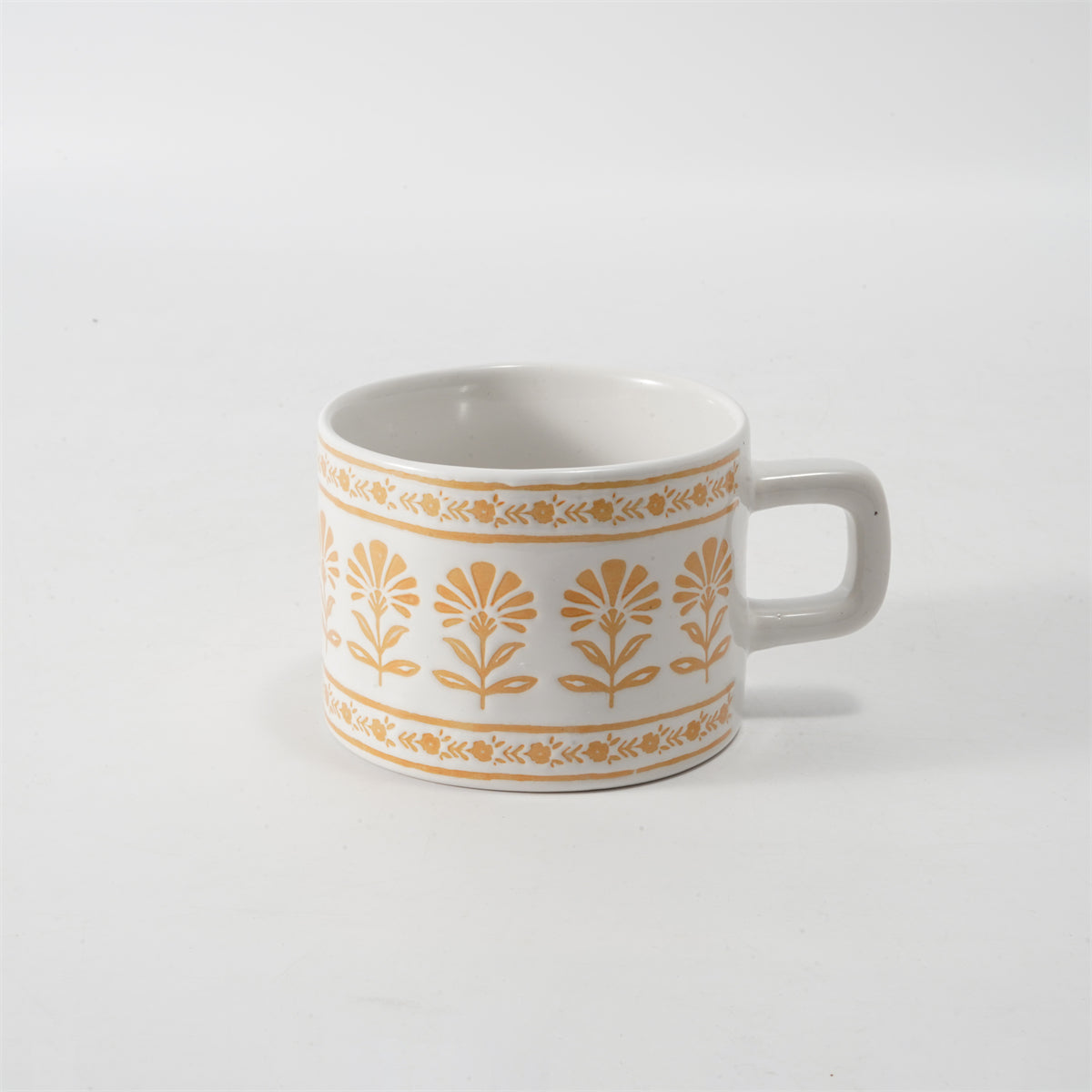 Hancai Colour glaze mug with silk screen