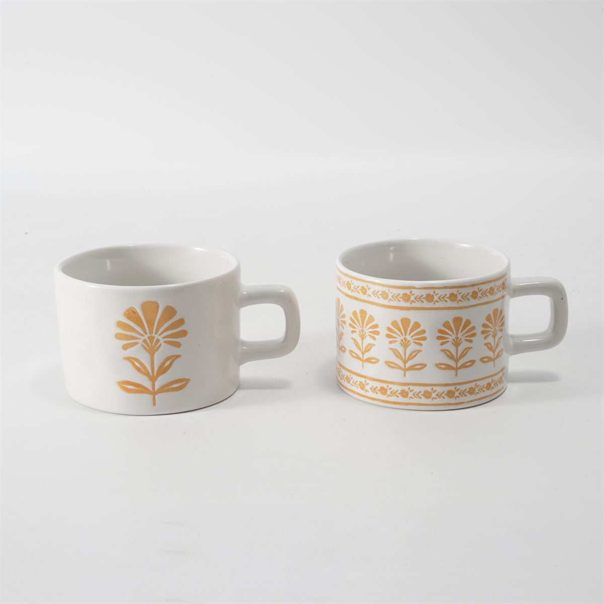 Hancai Colour glaze mug with silk screen