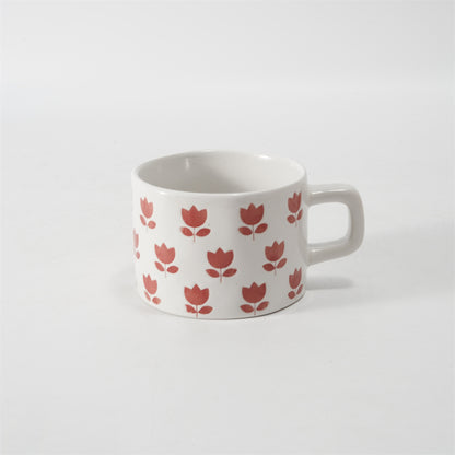 Hancai Colour glaze mug with silk screen
