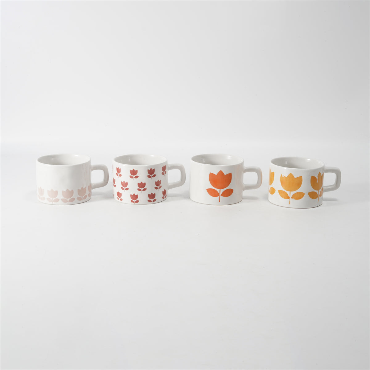 Hancai Colour glaze mug with silk screen
